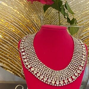 Elegant Silver Crystal Necklace